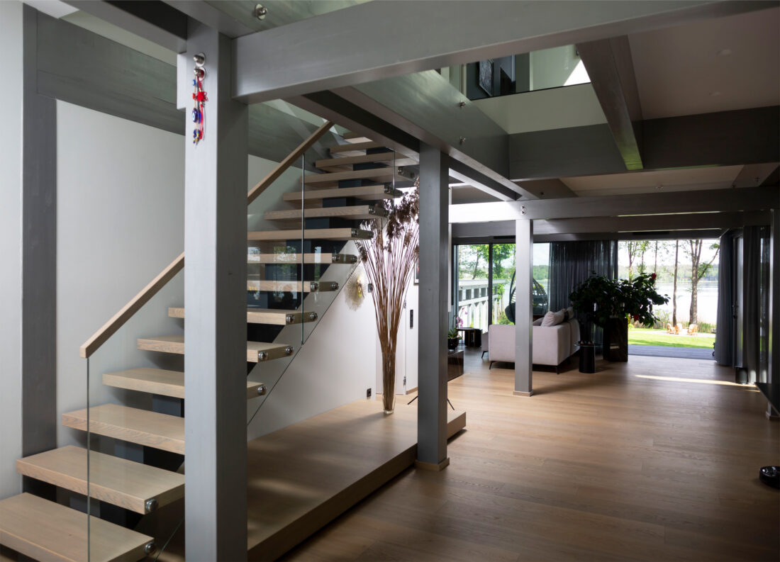 Family house by the lake, architecture, interior desing